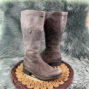 Rieker Boots Sz 41/9.5 US Tall Knee High Shearling Lined Zip Round Toe Boots